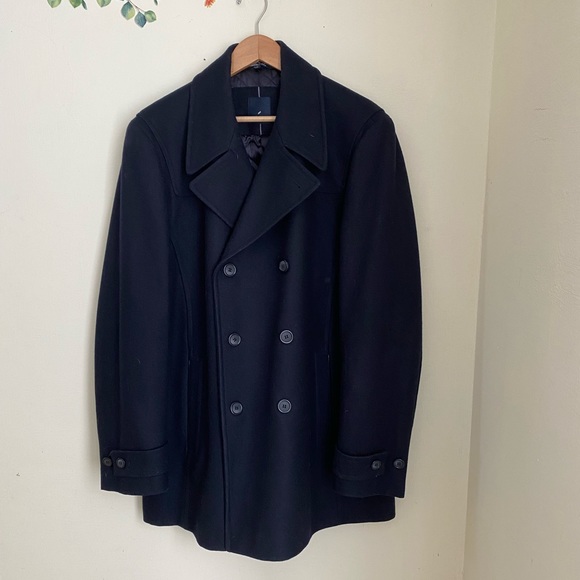 DANIEL HECHTER Paris  Men’s Pea coat navy size L - Picture 2 of 16